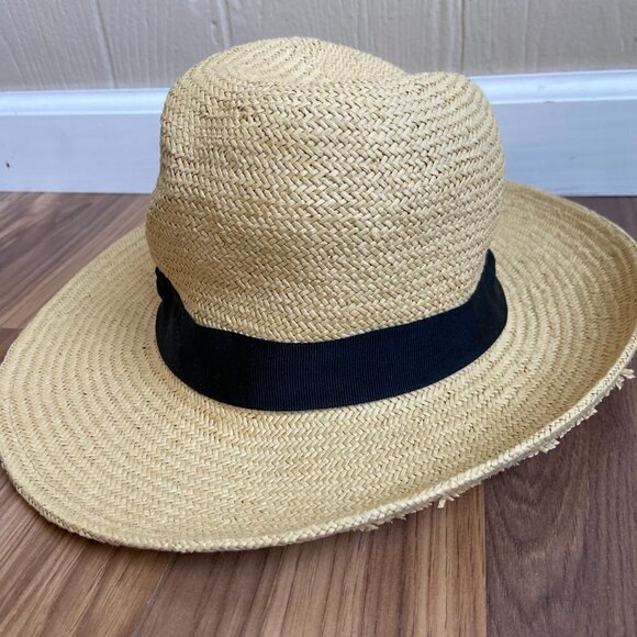 Banana Republic L/XL Beachy Straw Fedora in Natural - Picture 3 of 9